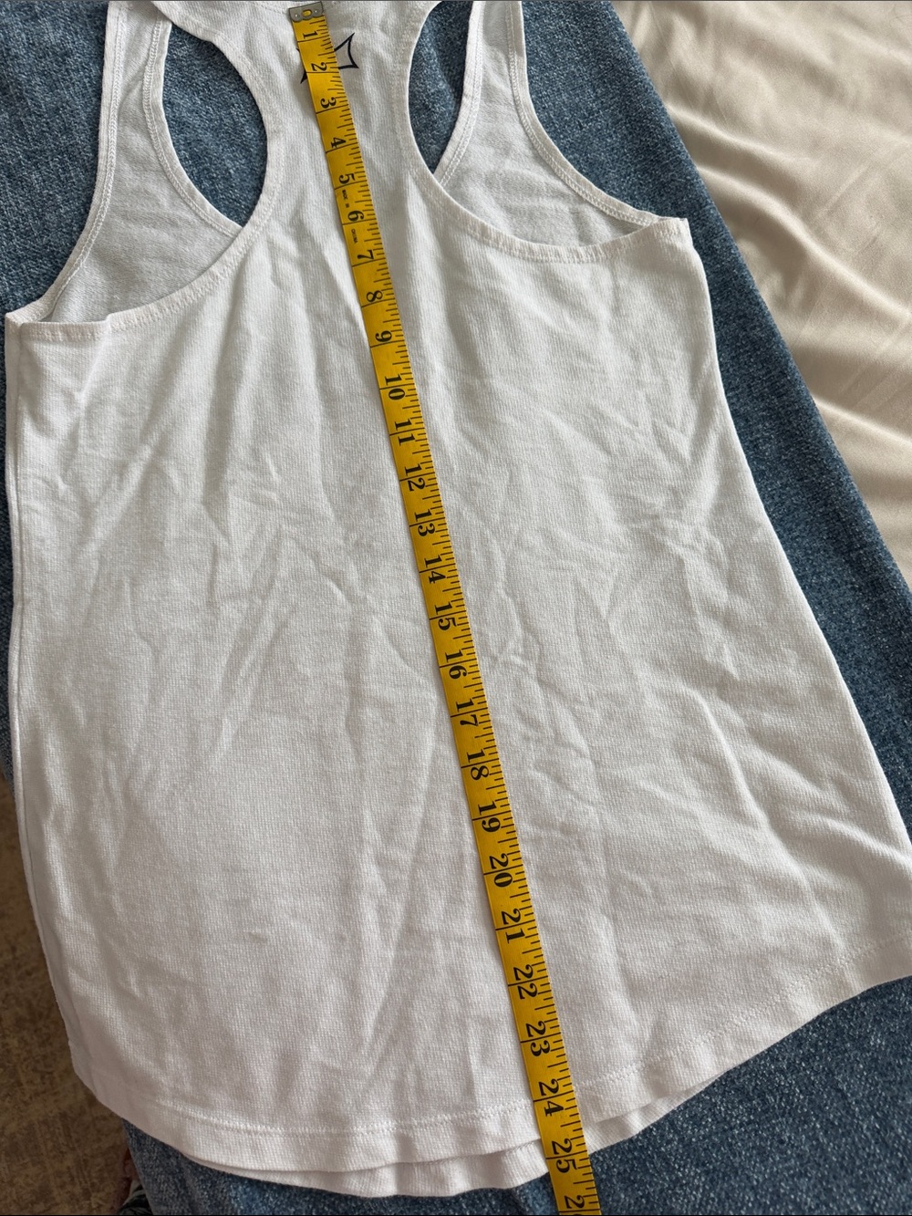 Strong White Racerback Tank Top - Picture 4 of 6